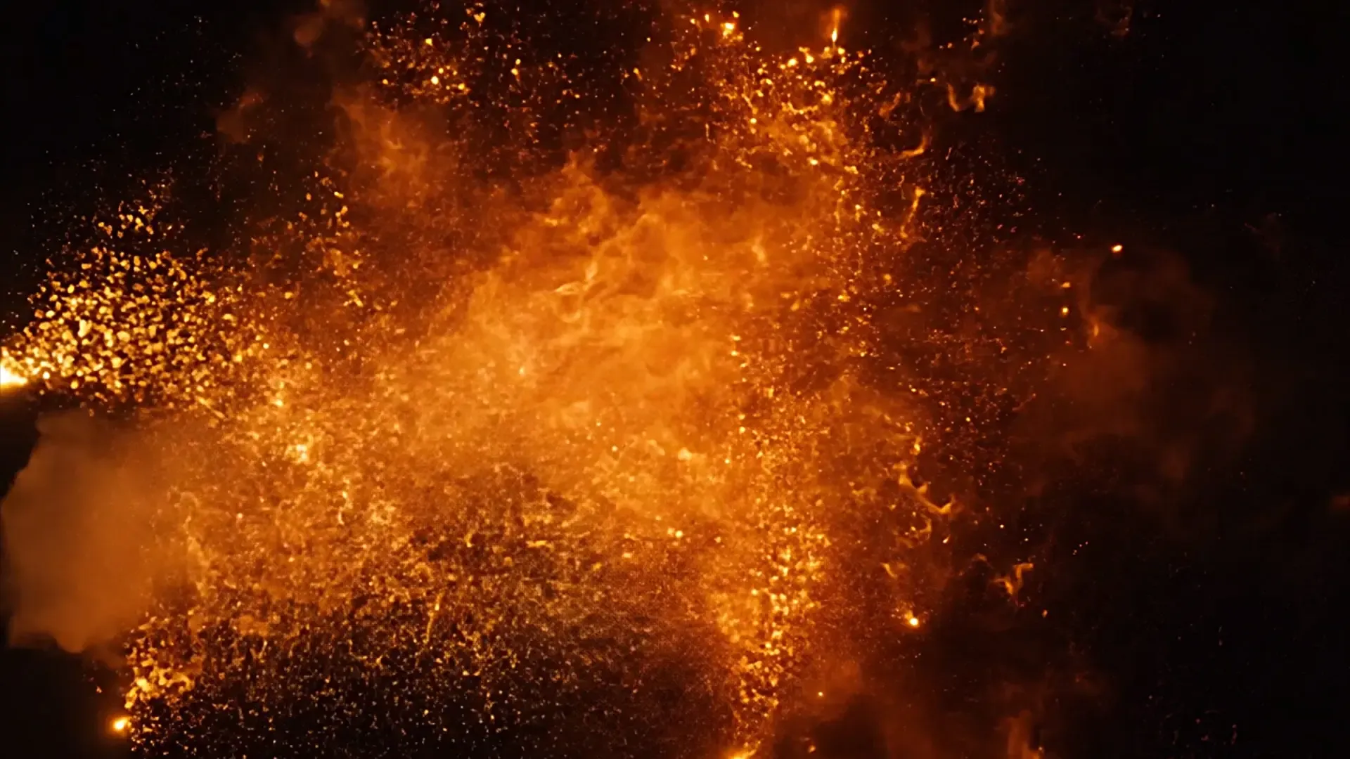 Intense Flame Explosion Overlay for Video Effects and Intros